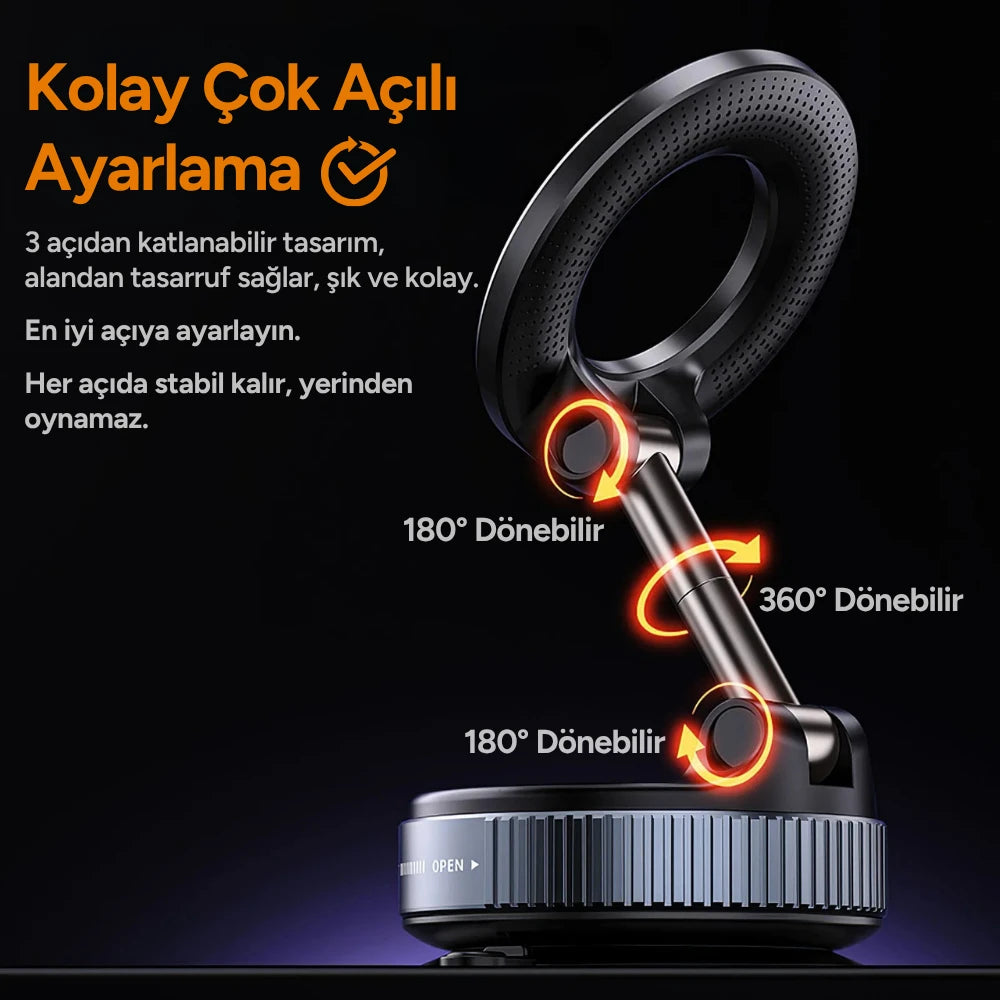 MagVault™ Vakumlu Manyetik Telefon Tutucu