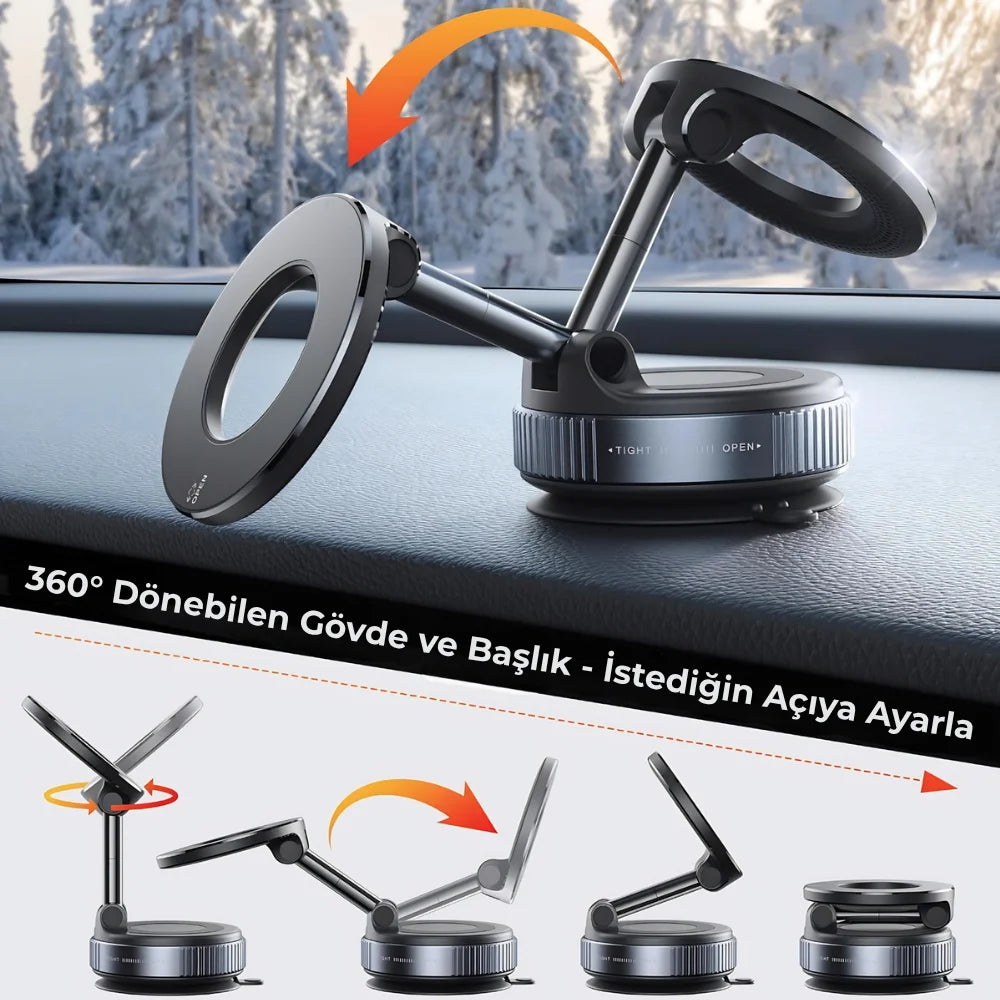 MagVault™ Vakumlu Manyetik Telefon Tutucu