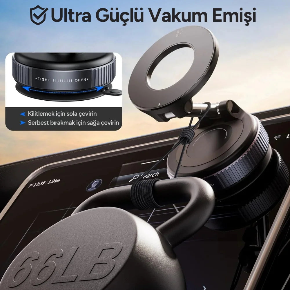 MagVault™ Vakumlu Manyetik Telefon Tutucu