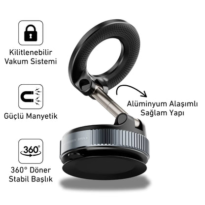 MagVault™ Vakumlu Manyetik Telefon Tutucu