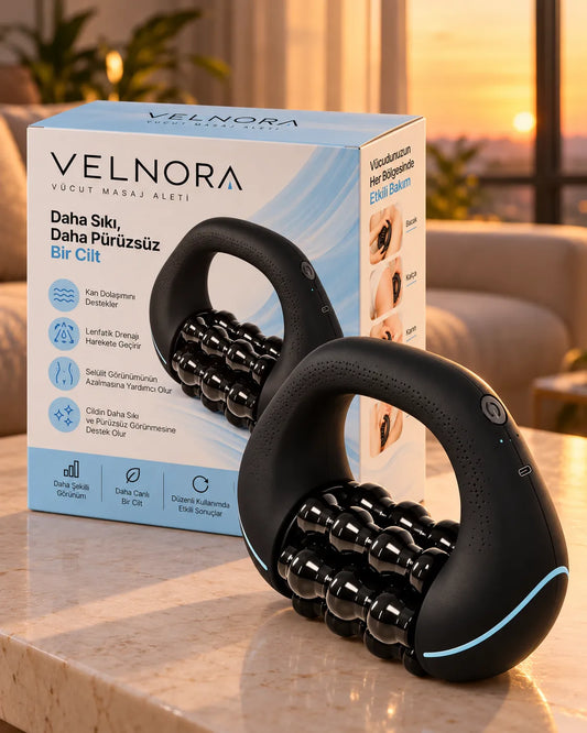 VELNORA™ Şarjlı Roller Masaj Aleti | Selülit Karşıtı, Vücut Sıkılaştırıcı ve Şekillendirici