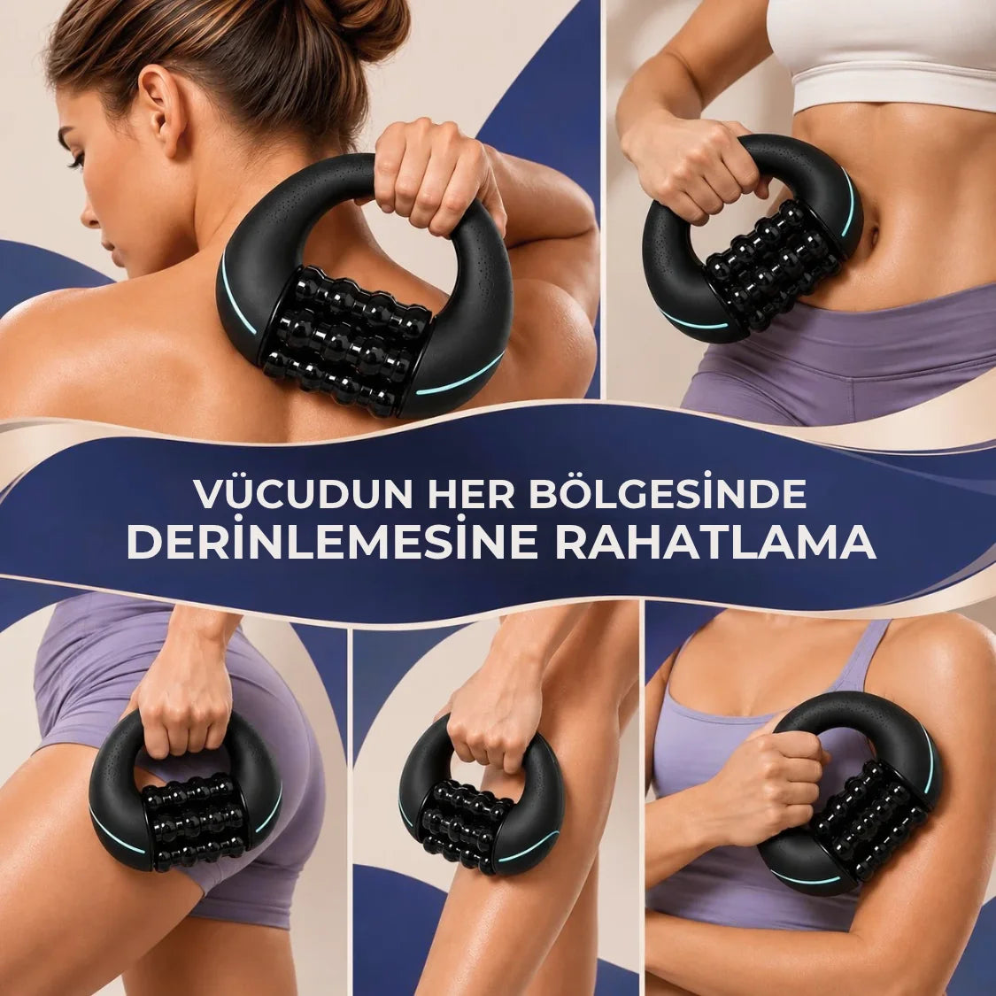 VELNORA™ Şarjlı Roller Masaj Aleti | Selülit Karşıtı, Vücut Sıkılaştırıcı ve Şekillendirici