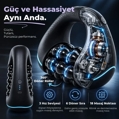 VELNORA™ Şarjlı Roller Masaj Aleti | Selülit Karşıtı, Vücut Sıkılaştırıcı ve Şekillendirici